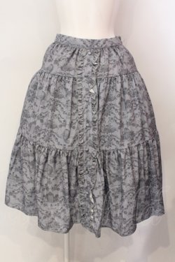 画像1: m petit by misako / NINA’Sコラボ トワルドジュイリバーシブルスカート L グレー O-25-06-23-008-LO-SK-OW-OS
