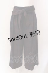 axes femme / チェック柄ワイドパンツ M ワイン O-25-06-23-133-AX-PA-YM-ZT001