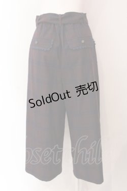 画像3: axes femme / チェック柄ワイドパンツ M ワイン O-25-06-23-133-AX-PA-YM-ZT001