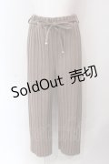 axes femme / ストレッチタックワイドパンツ M ブラウン O-25-06-23-135-AX-PA-YM-ZT103