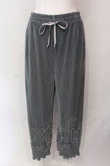 axes femme / カットプリーツパンツ M ブルー O-25-06-23-136-AX-PA-YM-OS