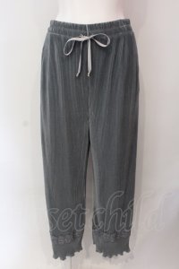 axes femme / カットプリーツパンツ M ブルー O-25-06-23-136-AX-PA-YM-ZT103