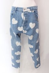 Candy Stripper / ハート柄デニムパンツ  サックス O-25-06-23-140-PU-PA-IG-OS