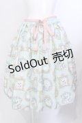 Enchantlic Enchantilly / 猫の王女達の肖像画ティアードスカート  ミント O-25-06-23-011-LO-SK-OW-OS