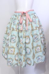 Enchantlic Enchantilly / 猫の王女達の肖像画ティアードスカート  ミント O-25-06-23-011-LO-SK-OW-OS