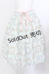 Enchantlic Enchantilly / 猫の王女達の肖像画ティアードスカート  ミント O-25-06-23-011-LO-SK-OW-OS