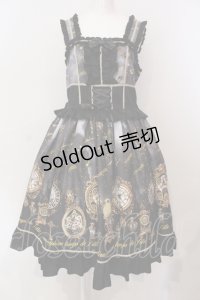 metamorphose / 【プラスサイズ】Clock Forest Night フリルジャンパースカート 2 グレイッシュナイト O-25-06-23-012-ME-OP-OW-OS