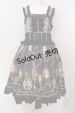 画像1: metamorphose / 【プラスサイズ】Clock Forest Night フリルジャンパースカート 2 グレイッシュナイト O-25-06-23-012-ME-OP-OW-OS