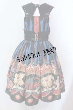 画像1: ALICE and the PIRATES / Escape Beast 柄ジャンパースカート  ネイビ O-25-06-23-013-PA-OP-IG-OS
