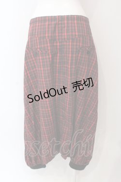 画像2: ALGONQUINS / チェックサルエルパンツ  レッド×ブラック O-25-06-23-021-AL-PA-IG-ZS