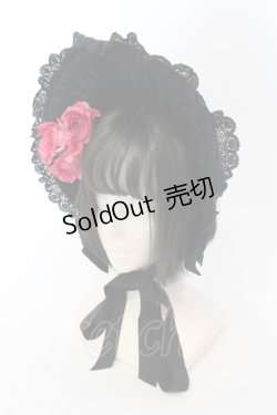 画像1: BABY,THE STARS SHINE BRIGHT / チェルシーローズボンネット  クロ O-25-06-24-034-BA-AC-IG-OS