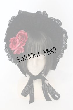画像2: BABY,THE STARS SHINE BRIGHT / チェルシーローズボンネット  クロ O-25-06-24-034-BA-AC-IG-OS