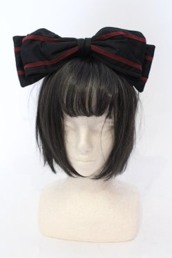 画像1: metamorphose / セーラーリボンカチューシャ  クロ×アカ O-25-06-24-040-ME-AC-IG-OS