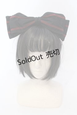 画像1: metamorphose / セーラーリボンカチューシャ  クロ×アカ O-25-06-24-040-ME-AC-IG-ZT271