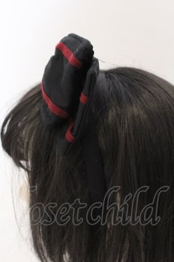 画像2: metamorphose / セーラーリボンカチューシャ  クロ×アカ O-25-06-24-040-ME-AC-IG-OS