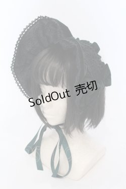 画像1: axes femme kawaii / ベルベットドールハーフボンネット  グリーン O-25-06-24-043-AX-AC-IG-ZT271