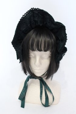 画像2: axes femme kawaii / ベルベットドールハーフボンネット  グリーン O-25-06-24-043-AX-AC-IG-OS