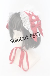 axes femme kawaii / トーションレースヘッドドレス  アカ O-25-06-24-044-AX-AC-IG-OS