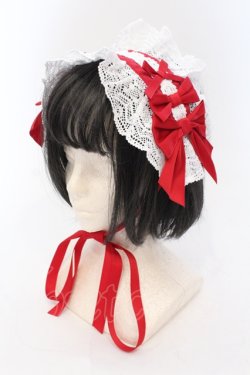 画像1: axes femme kawaii / トーションレースヘッドドレス  アカ O-25-06-24-044-AX-AC-IG-OS