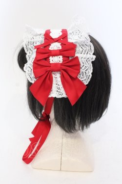 画像3: axes femme kawaii / トーションレースヘッドドレス  アカ O-25-06-24-044-AX-AC-IG-OS