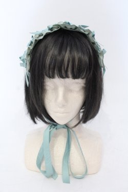 画像2: Chalmiere / フリルヘッドドレス  グリーン O-25-06-24-045-LO-AC-IG-OS