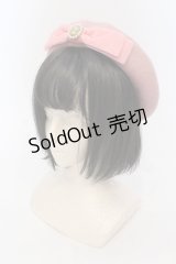 m petit by misako / カメオモチーフベレー帽  ピンク O-25-06-24-049-LO-AC-IG-OS