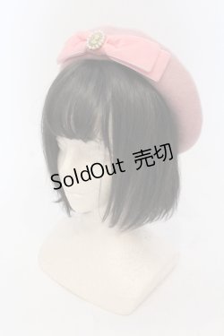 画像1: m petit by misako / カメオモチーフベレー帽  ピンク O-25-06-24-049-LO-AC-IG-OS