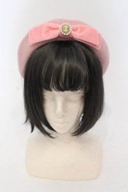 画像2: m petit by misako / カメオモチーフベレー帽  ピンク O-25-06-24-049-LO-AC-IG-OS