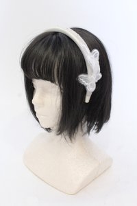 Victorian maiden / ツインパピヨンレースカチューシャ  オフホワイト O-25-06-24-057-CL-AC-OW-OS