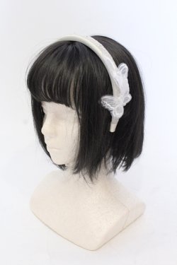 画像1: Victorian maiden / ツインパピヨンレースカチューシャ  オフホワイト O-25-06-24-057-CL-AC-OW-OS