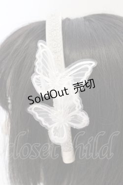 画像3: Victorian maiden / ツインパピヨンレースカチューシャ  オフホワイト O-25-06-24-057-CL-AC-OW-ZT271