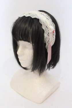 画像1: Melody BasKet / 旋律で紡いだレースカチューシャ  アイボリー O-25-06-24-058-LO-AC-OW-OS