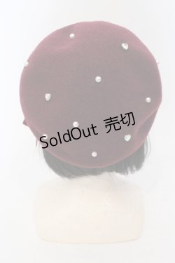 画像4: LIZ LISA / メッセージ刺繍リボンバスクベレー  ワイン O-25-06-24-060-LO-AC-IG-ZT-K011