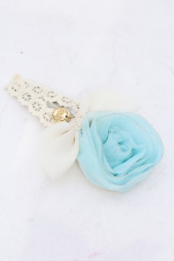 画像1: metamorphose / シフォンローズクリップ  サックス O-25-06-24-068-ME-AC-IG-OS