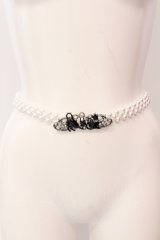 axes femme / リボンキャットパールベルト  シルバー O-25-06-24-007-AX-ZA-IG-OS