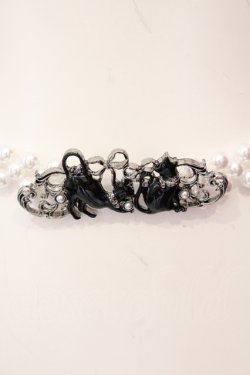 画像2: axes femme / リボンキャットパールベルト  シルバー O-25-06-24-007-AX-ZA-IG-OS