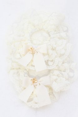 画像1: m petit by misako / リボンチャームシュシュ  オフ O-25-06-24-082-LO-AC-IG-OS