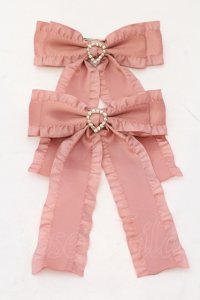 Ank Rouge / ふりふりリボンバレッタSET  ピンク O-25-06-24-092-CA-AC-OW-ZT168-F003