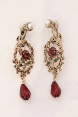 axes femme / レディローズイヤリングピアス  アカ O-25-06-24-098-AX-AC-IG-OS
