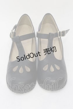 画像2: Fi.n.t / Tストラップカットワークパンプス L クロ O-25-06-24-101-CA-SH-IG-ZT-K001