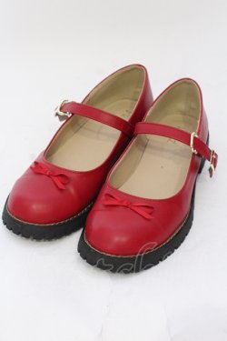 画像1: Fi.n.t / ステッチソールバレエシューズ L アカ O-25-06-24-103-CA-SH-IG-OS