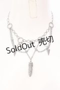 axes femme POETIQUE / シルバー・ブレットネックレス  ガンメタ O-25-06-24-011-AX-AC-IG-OS
