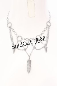 axes femme POETIQUE / シルバー・ブレットネックレス  ガンメタ O-25-06-24-011-AX-AC-IG-OS