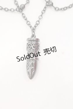 画像2: axes femme POETIQUE / シルバー・ブレットネックレス  ガンメタ O-25-06-24-011-AX-AC-IG-OS