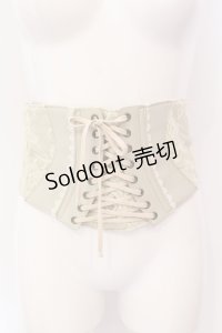 axes femme / レースアップコルセットベルト  生成り O-25-06-24-012-AX-ZA-IG-OS