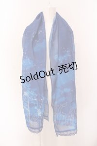 Enchantlic Enchantilly / 星空に夢をのせてストール  ブルー O-25-06-24-013-LO-ZA-OW-OS