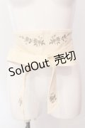 axes femme / 薔薇刺繍サッシュベルト  キナリ O-25-06-24-019-AX-ZA-OW-OS