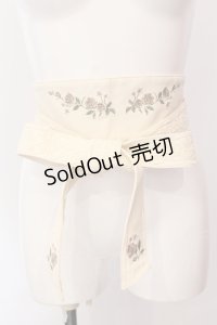 axes femme / 薔薇刺繍サッシュベルト  キナリ O-25-06-24-019-AX-ZA-OW-OS
