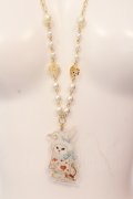 Enchantlic Enchantilly / 不思議の国のQueen cat　白ウサギ？！ネックレス  ゴールド O-25-06-24-023-LO-AC-OW-OS