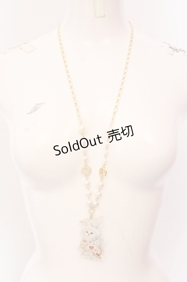 画像3: Enchantlic Enchantilly / 不思議の国のQueen cat　白ウサギ？！ネックレス  ゴールド O-25-06-24-023-LO-AC-OW-ZT208 (3)